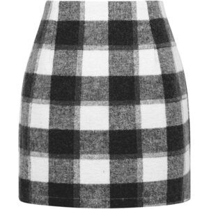 BRAND NEW IDEALSANXUN High Waist Plaid Bodycon Mini Skirt